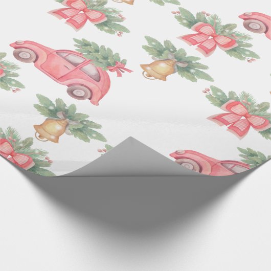 kerstbal en boom cadeaupapier (Hoek)