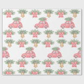 kerstbal en boom cadeaupapier (Vlak)