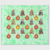 Kerstbal en Ornamenten met balen 6 Foto's L-Green Cadeaupapier (Vlak)