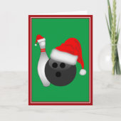 kerstbal en pan feestdagen kaart (Voorkant)