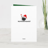 kerstbal en pan feestdagen kaart (Achterkant)