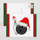 kerstbal en pan feestdagenkaart (Voorkant / Achterkant)