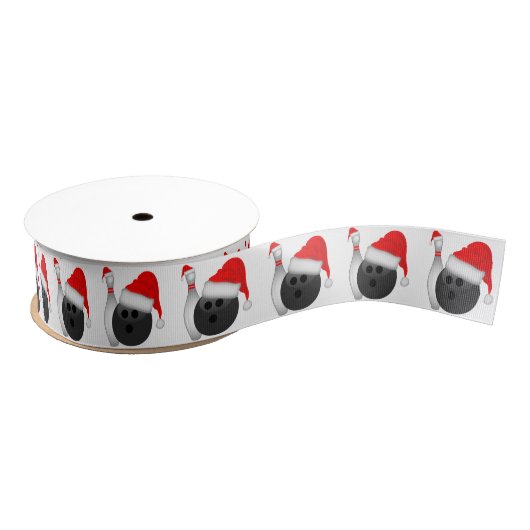 kerstbal en pan grosgrain lint (Spoel)