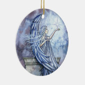 Kerstbal Engel met Ster Keramisch Ornament (Rechts)