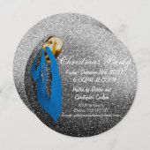 kerstbal feestdag Silver Kaart (Voorkant / Achterkant)