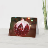 kerstbal feestdagen kaart (Voorkant)