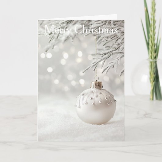 Kerstbal Feestdagen Kaart (Voorkant)