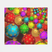 Kerstbal Feestje Fleece Deken (Voorkant (Horizontaal))