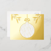 kerstbal folie feestdagen briefkaart (Voorkant / Achterkant)