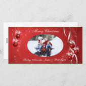 Kerstbal Fotokaart Feestdagenkaart (Voorkant / Achterkant)