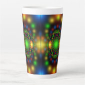 Kerstbal Fractal Ontwerp-29440 Latte Mok (Voorkant)