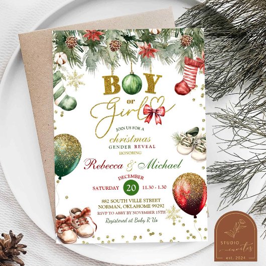 Kerstbal Geslacht Reveal Kaart