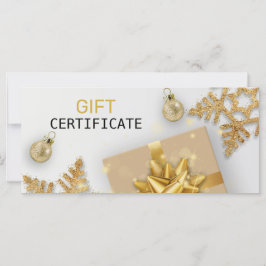 kerstbal Gold Gift Gold Snowflakes