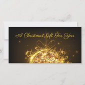 Kerstbal goud glitter elegant (Voorkant)