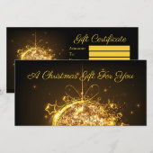 Kerstbal goud glitter elegant (Voorkant / Achterkant)