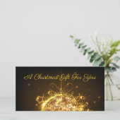 Kerstbal goud glitter elegant (Staand voorkant)