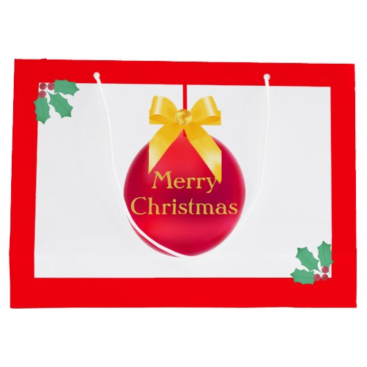 kerstbal groot cadeauzakje (Achterkant)