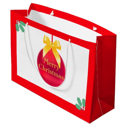 kerstbal groot cadeauzakje (Achterkant Gekanteld)