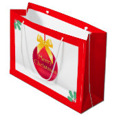 kerstbal groot cadeauzakje (Voorkant Gekanteld)