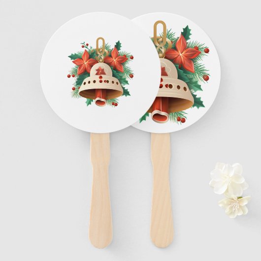 kerstbal handwaaier (Voorkant en achterkant)