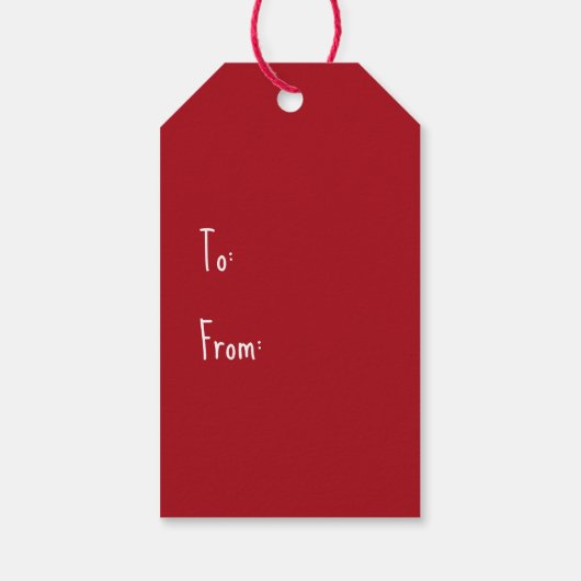 kerstbal Honden Labels met cadeaus Cadeaulabel (Achterkant)