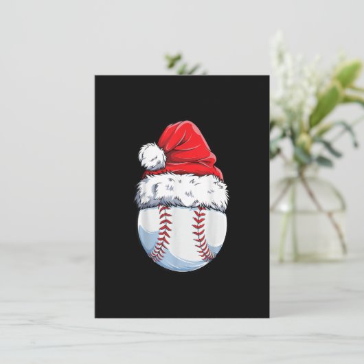 kerstbal honkbal kerstbal kerstkerstkerstkerstcade kaart (Staand voorkant)