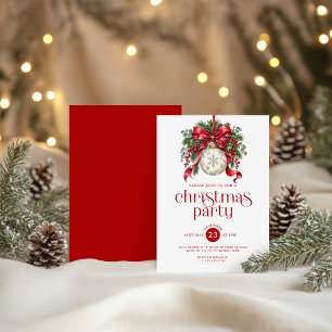 Kerstbal & Hulst Decoratie Feest Kaart