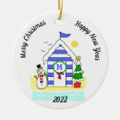 kerstbal Hut Keramisch Ornament (Voorkant)