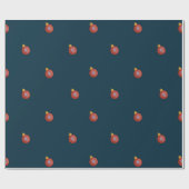 Kerstbal inpakpapier met donkerblauw (Vlak)
