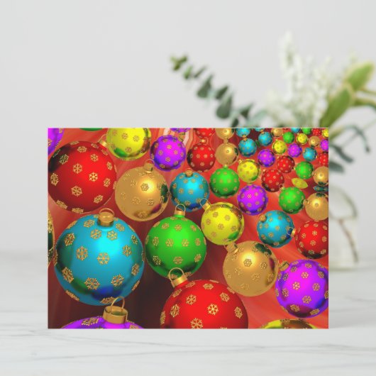 Kerstbal Jamboree  Feestdagenkaart (Staand voorkant)