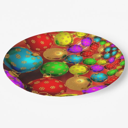 Kerstbal Jamboree Papieren Bordje (Gekanteld)