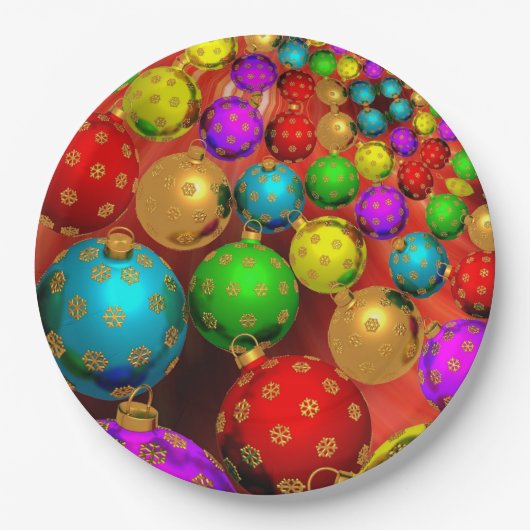 Kerstbal Jamboree Papieren Bordje (Voorkant)