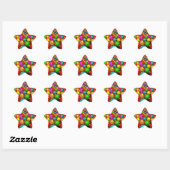 Kerstbal Jamboree Ster Sticker (Vel)