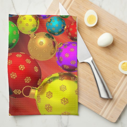 Kerstbal Jamboree Theedoek (Quarter Fold)