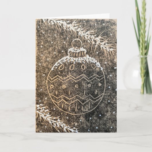 Kerstbal kaart (Voorkant)