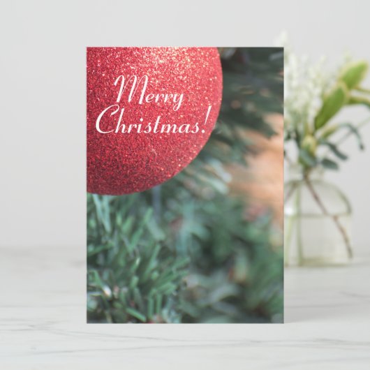 kerstbal kaart (Staand voorkant)