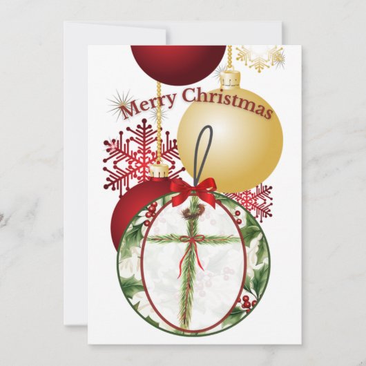 Kerstbal Kaart (Voorkant)