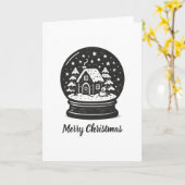 Kerstbal Kaart (Gele Bloem)