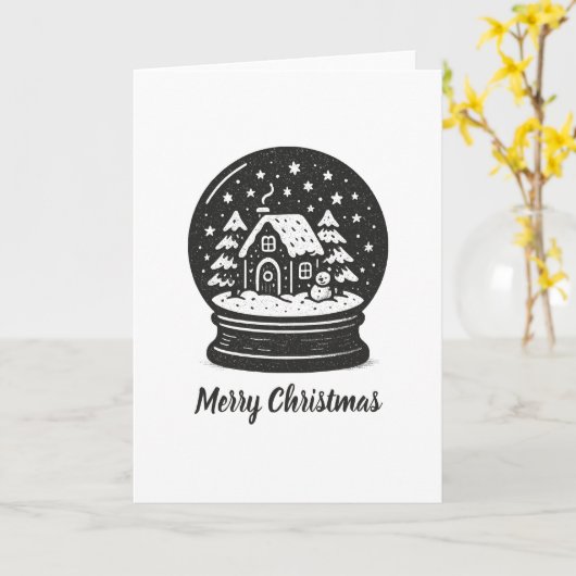 Kerstbal Kaart (Gele Bloem)