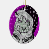 Kerstbal Kerst Tijger Keramisch Ornament (Rechts)