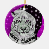 Kerstbal Kerst Tijger Keramisch Ornament (Voorkant)