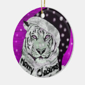 Kerstbal Kerst Tijger Keramisch Ornament (Links)