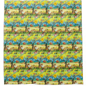 Kerstbal kerstbal kerstbal douchegordijn (Voorkant)