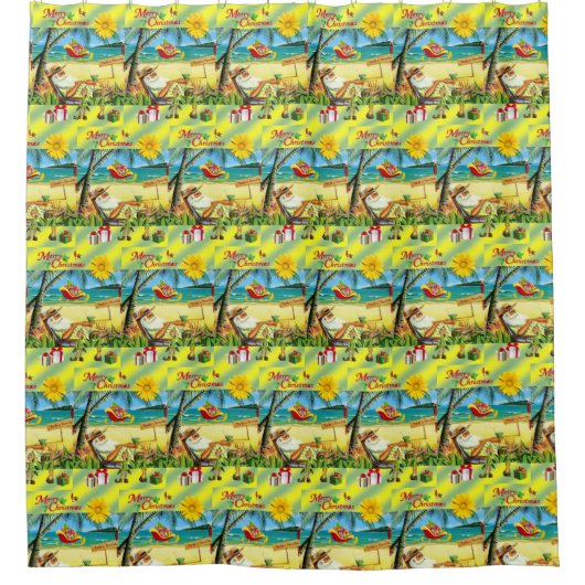 Kerstbal kerstbal kerstbal douchegordijn (Voorkant)