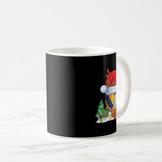 Kerstbal kerstbal kerstbal rendierbomen koffiemok (Voorkant rechts)