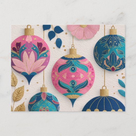 Kerstbal Kerstkaart Briefkaart (Voorkant)