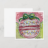 Kerstbal Kerstkaart Kaart (Voorkant / Achterkant)