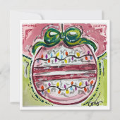 Kerstbal Kerstkaart Kaart (Voorkant)