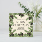 Kerstbal Kerstkrans Frame Feestdagenkaart (Staand voorkant)