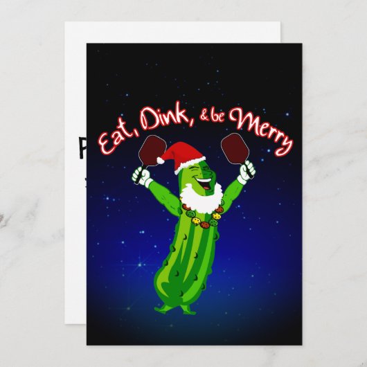 kerstbal kerstman feestdagenkaart (Voorkant / Achterkant)